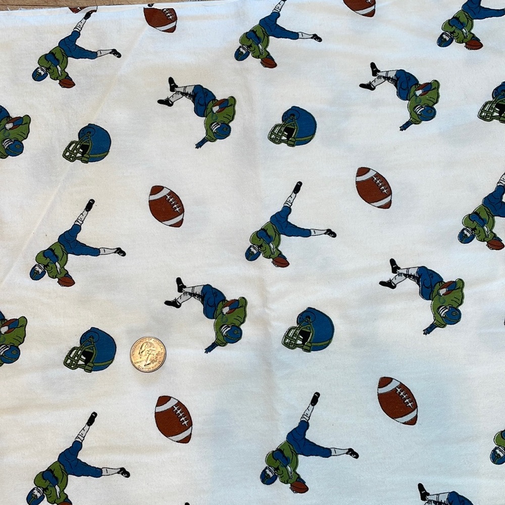 1yd 26”x60” wide OOP brushed twill PRR boutique brand football fabric